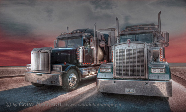 Sunset lorries 